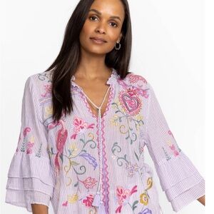 Johnny Was Ashlee Ruffle Sleeve Blouse